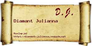 Diamant Julianna névjegykártya